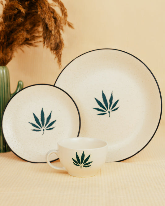 Herbal Impression Plates and Mugs Set