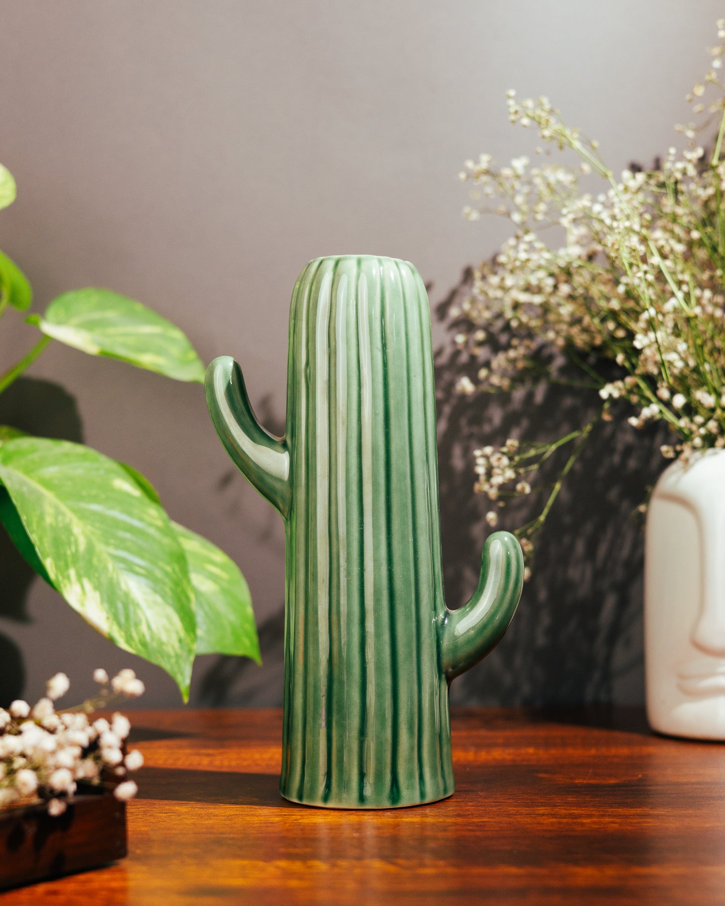 Cactus Bloom Ceramic Planter Vase