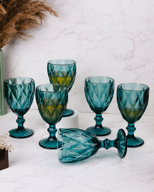 Vintage Etched Crystal Chalice Wine Glass