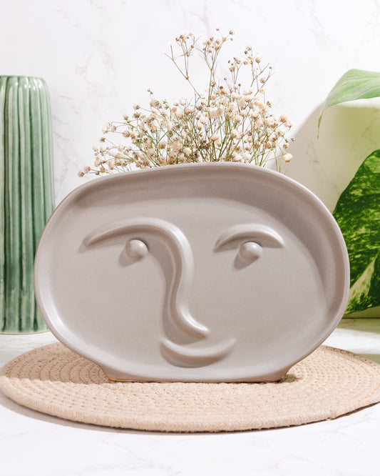 Contour Face Planter Vase