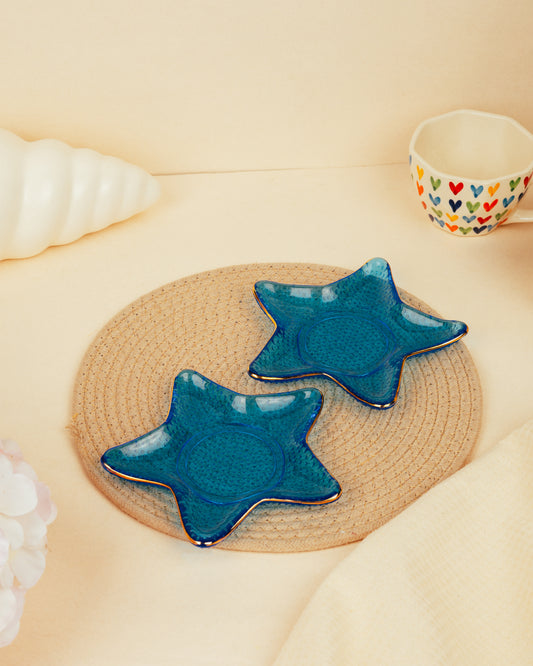 Ocean Star Glass Trinket Trays